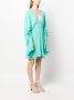 Semicouture Mini-jurk met V-hals Groen - Thumbnail 3