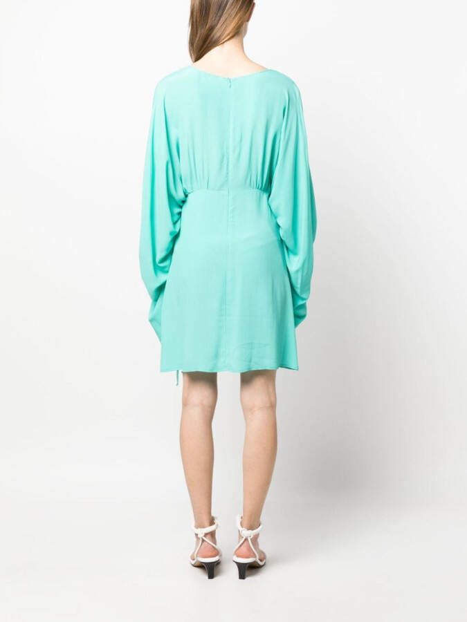 Semicouture Mini-jurk met V-hals Groen