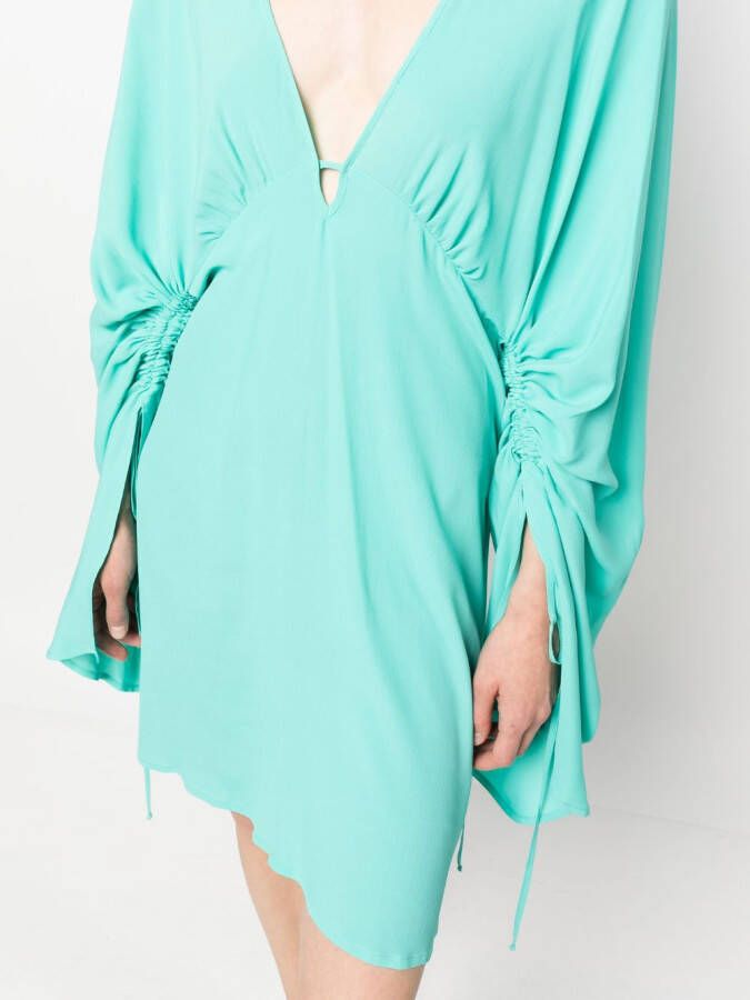 Semicouture Mini-jurk met V-hals Groen