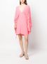 Semicouture Mini-jurk met V-hals Roze - Thumbnail 2