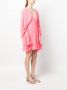 Semicouture Mini-jurk met V-hals Roze - Thumbnail 3