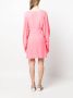 Semicouture Mini-jurk met V-hals Roze - Thumbnail 4