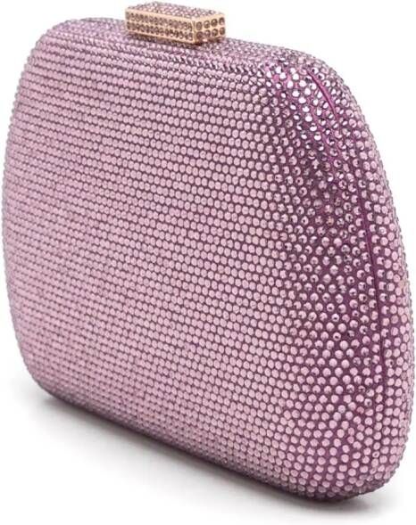 SERPUI Clutch verfraaid met kristallen Paars