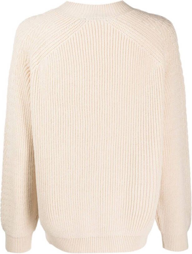 Seventy Geribbelde trui Beige