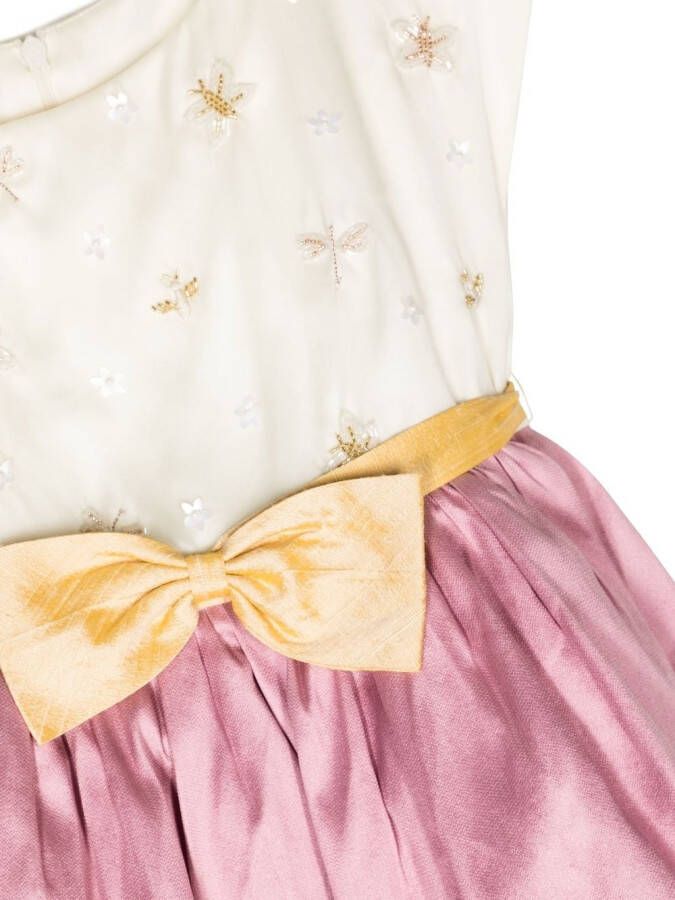 SHATHA ESSA Midi-jurk met kapmouwen Roze