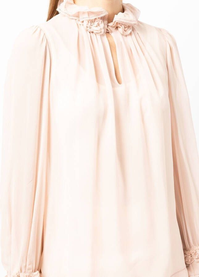 SHIATZY CHEN Blouse met franje Roze