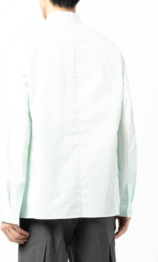 SHIATZY CHEN Overhemd met ronde opstaande kraag Groen