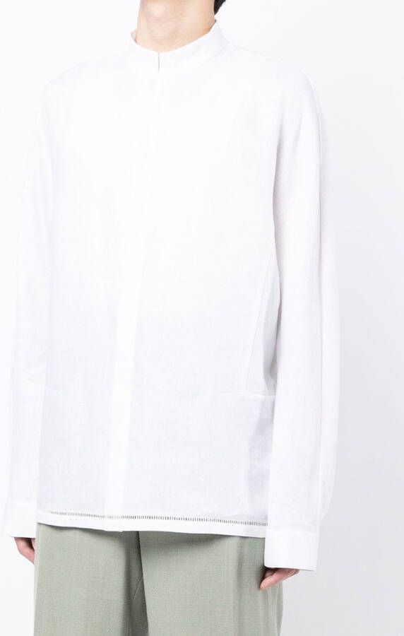 SHIATZY CHEN Overhemd met ronde opstaande kraag Wit