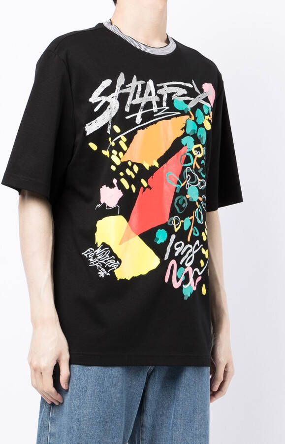 SHIATZY CHEN T-shirt met logoprint Zwart