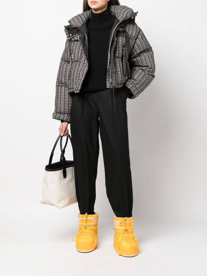 Shoreditch Ski Club Cropped donsjack BLKWHT BLACK WHITE