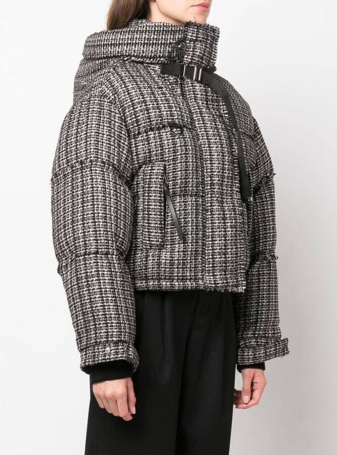 Shoreditch Ski Club Cropped donsjack BLKWHT BLACK WHITE