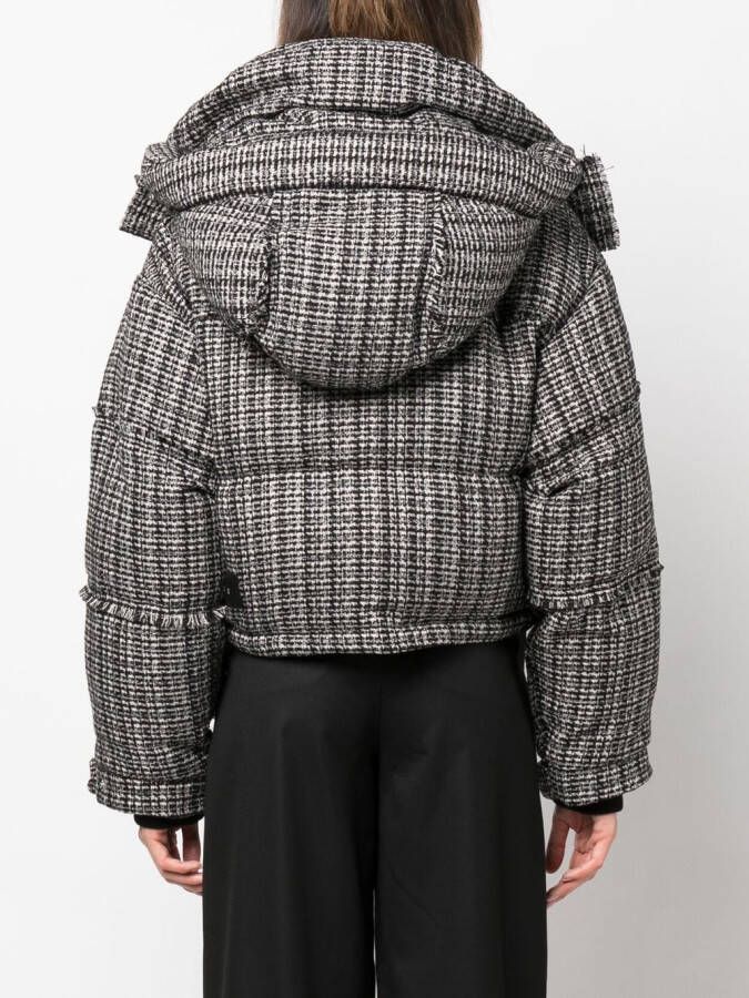Shoreditch Ski Club Cropped donsjack BLKWHT BLACK WHITE