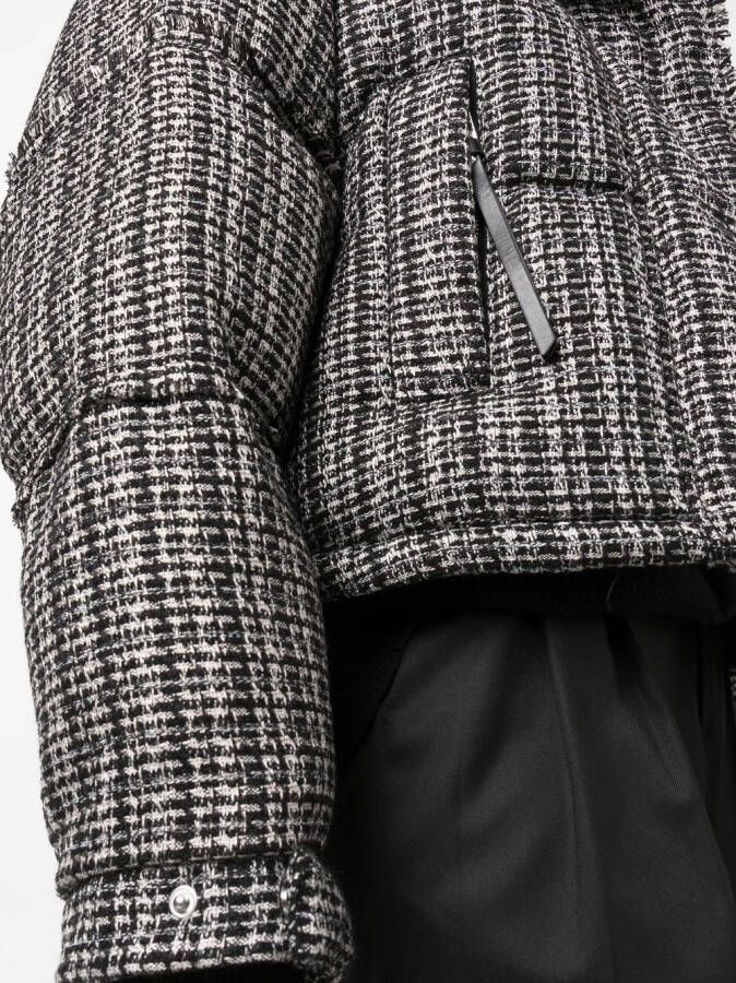 Shoreditch Ski Club Cropped donsjack BLKWHT BLACK WHITE