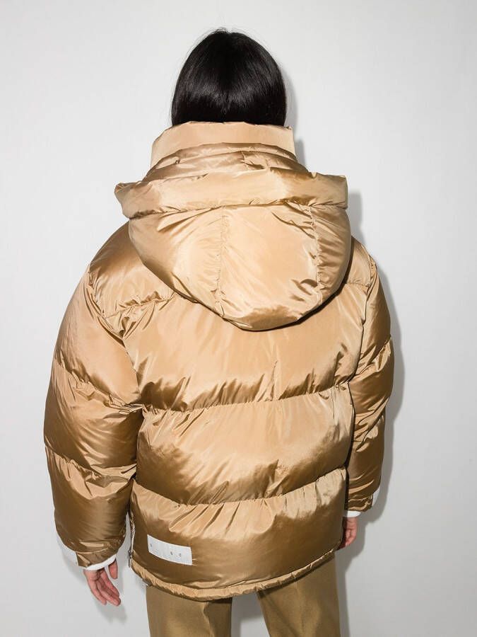 Shoreditch Ski Club Donsjack met hoge hals Beige