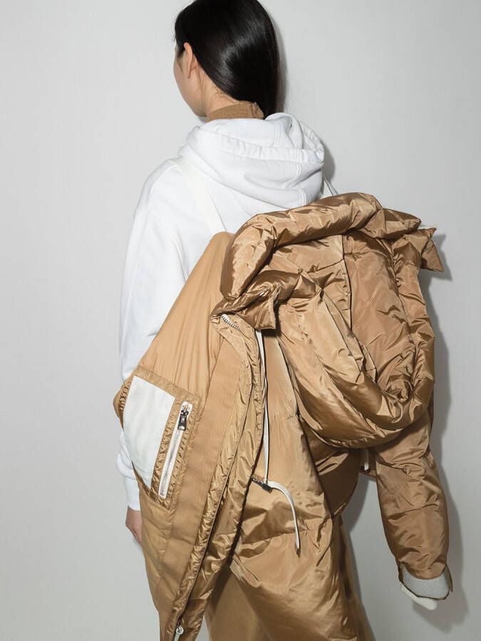 Shoreditch Ski Club Donsjack met hoge hals Beige