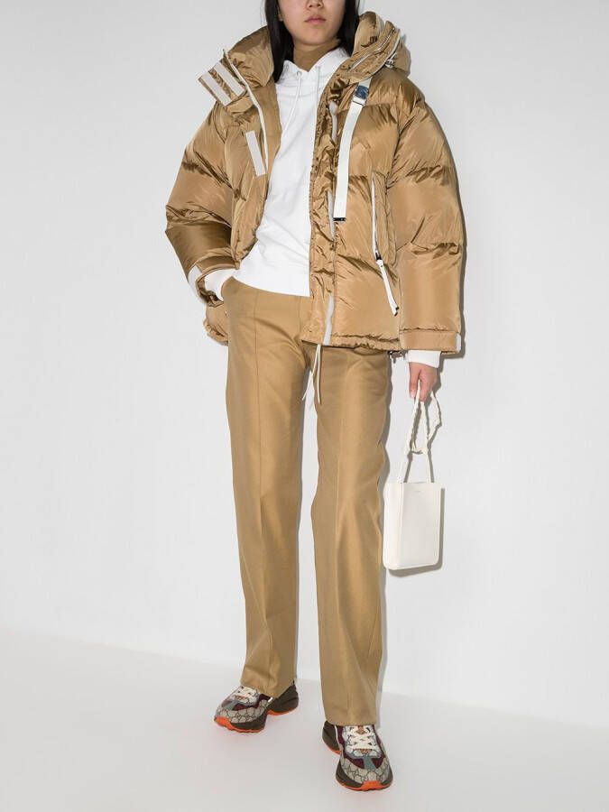 Shoreditch Ski Club Donsjack met hoge hals Beige