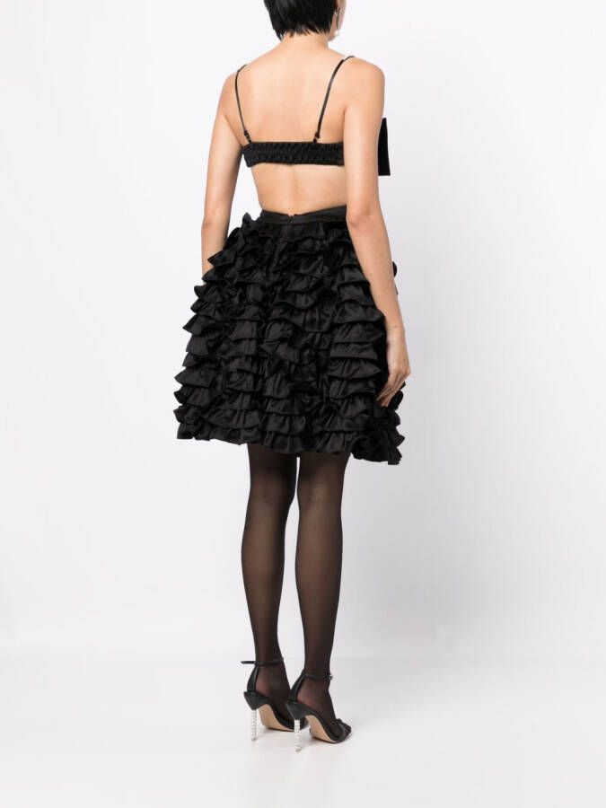 SHUSHU TONG Mini-jurk met strikdetail Zwart
