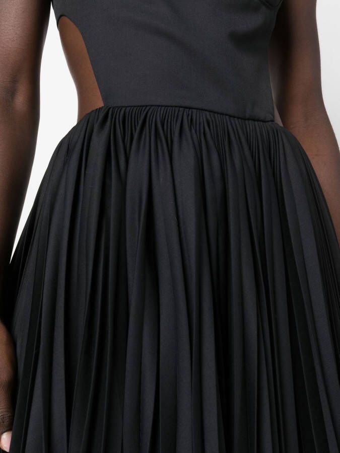 SHUSHU TONG Geplooide mini-jurk Zwart