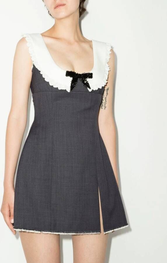 SHUSHU TONG Jurk met strikdetail Grijs