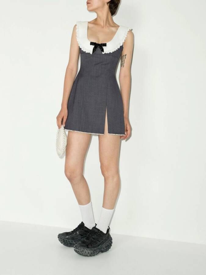 SHUSHU TONG Jurk met strikdetail Grijs