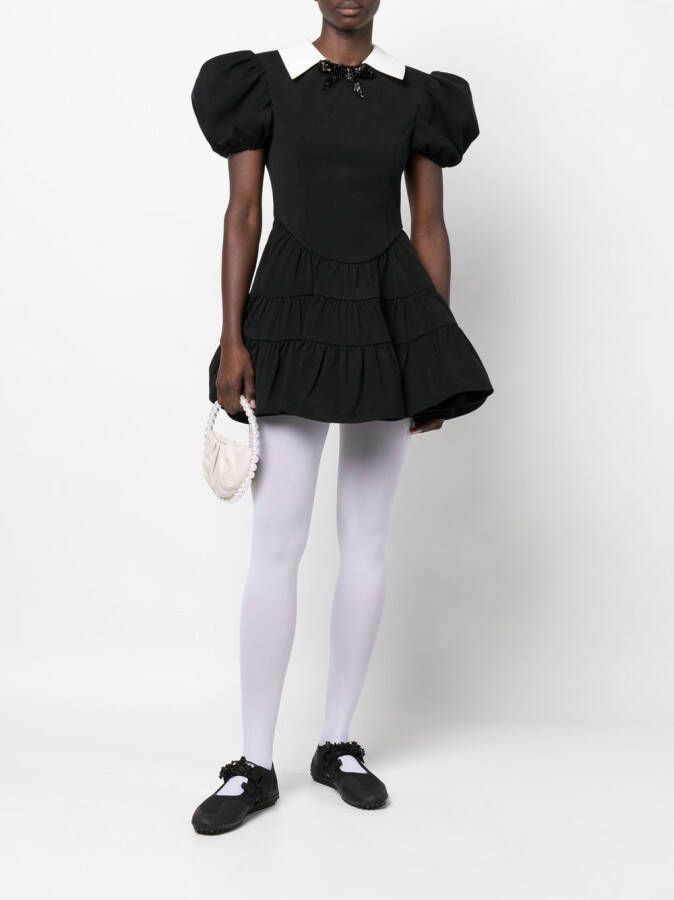 SHUSHU TONG Mini-jurk met pofmouwen Zwart