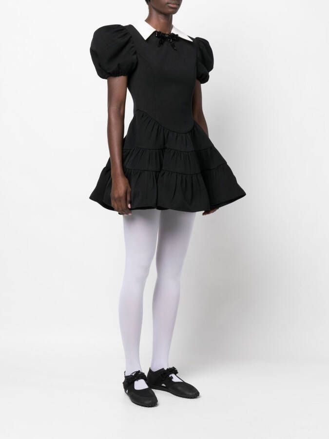 SHUSHU TONG Mini-jurk met pofmouwen Zwart
