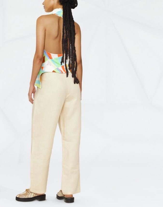 SIEDRES Broek met wijde pijpen Beige