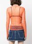 SIEDRES Doorzichtige blouse Oranje - Thumbnail 4