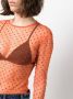 SIEDRES Doorzichtige blouse Oranje - Thumbnail 5