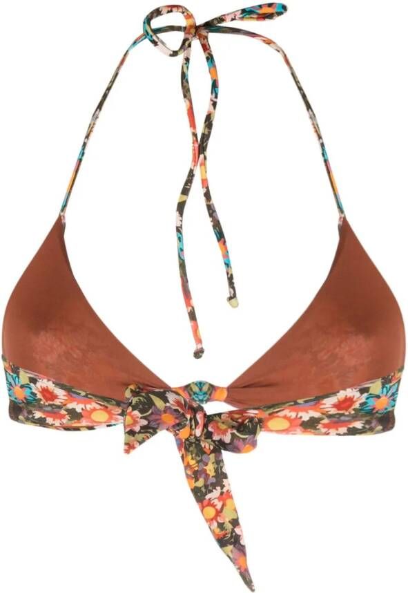 SIEDRES Bikinitop met bloemenprint Groen