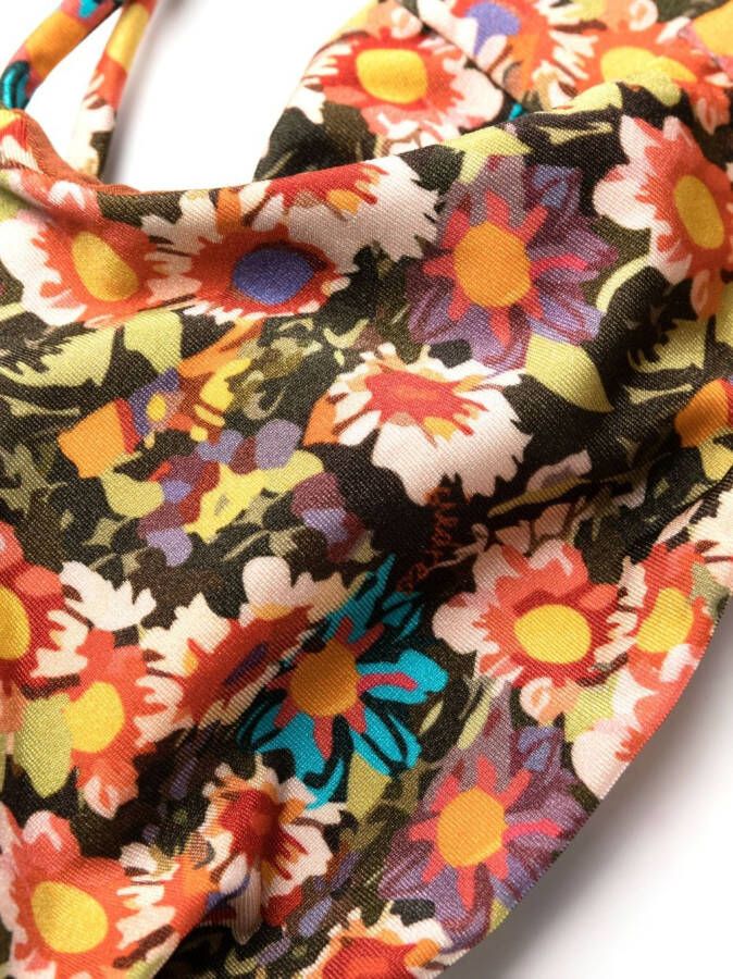 SIEDRES Bikinitop met bloemenprint Groen