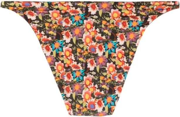SIEDRES Bikinislip met bloemenprint Groen