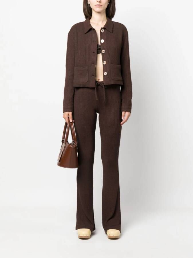 SIEDRES Gebreid vest Bruin