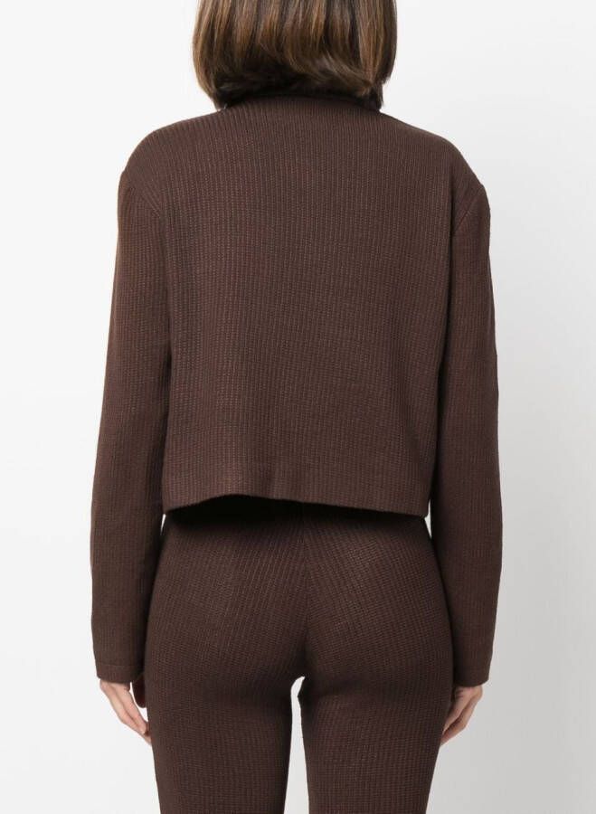 SIEDRES Gebreid vest Bruin