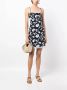 Silvia Tcherassi Mini-jurk met geborduurde bloemen Blauw - Thumbnail 1