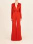 Silvia Tcherassi Taboa satijnen jumpsuit Rood - Thumbnail 1