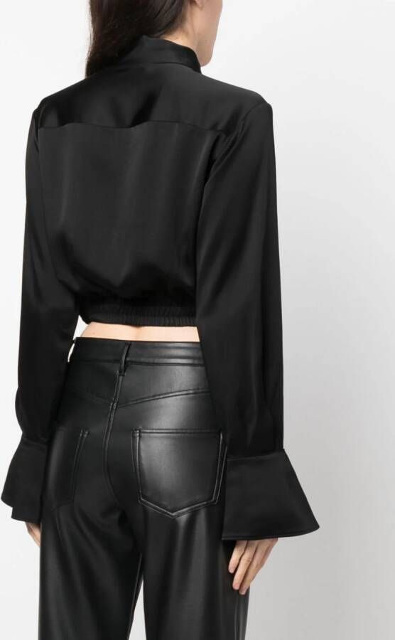 Simkhai Satijnen blouse Zwart
