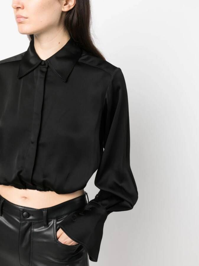 Simkhai Satijnen blouse Zwart