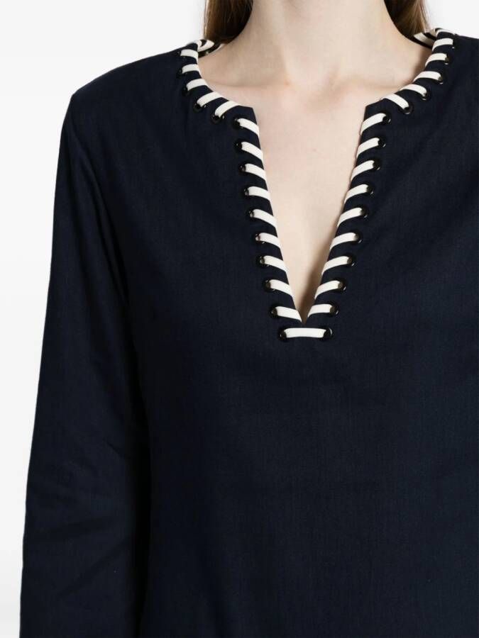 Simkhai Dalta midi-jurk met ringlets Blauw