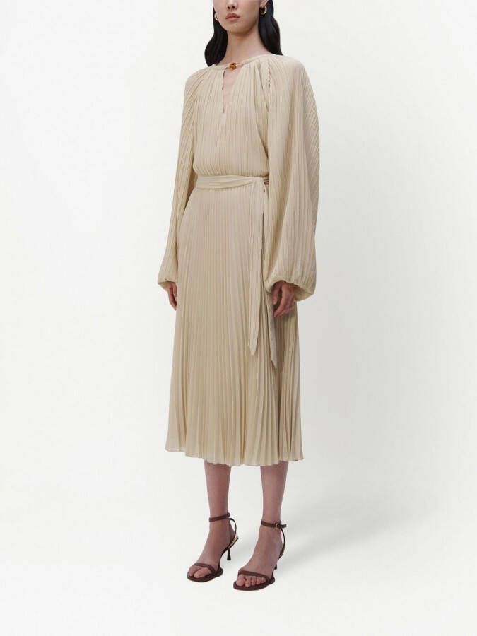Simkhai Geplooide blouse Beige