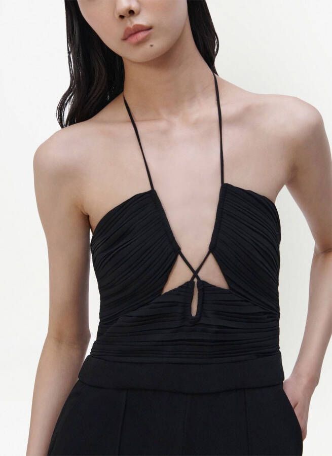 Simkhai Plissé jumpsuit Zwart