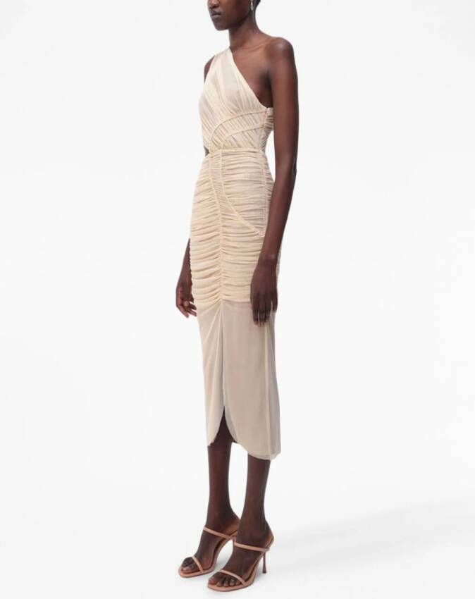 Simkhai Seraiah gesmockte jurk Beige