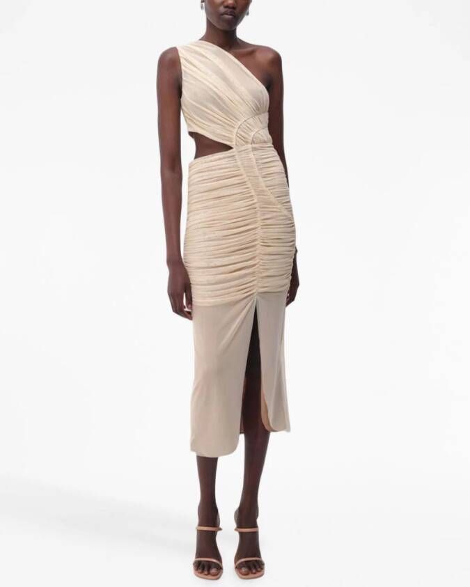 Simkhai Seraiah gesmockte jurk Beige