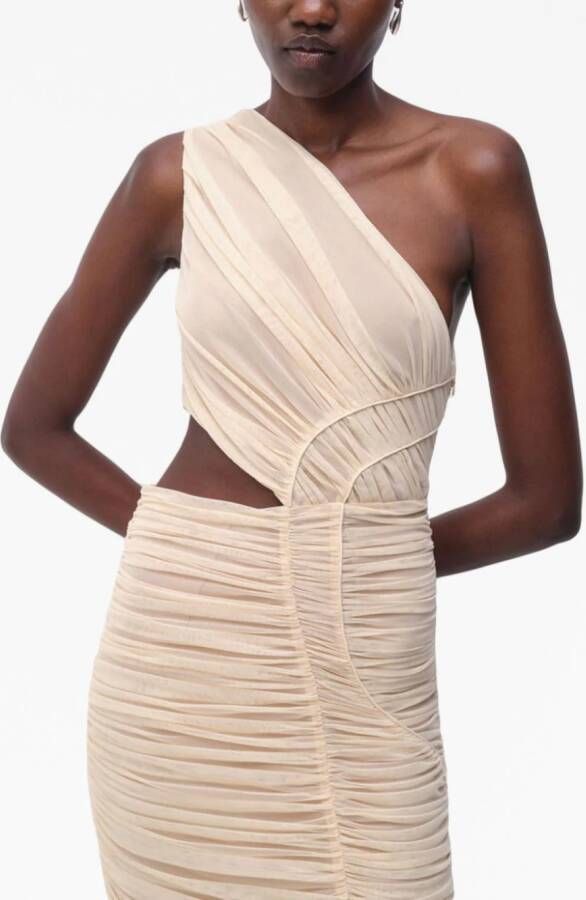 Simkhai Seraiah gesmockte jurk Beige