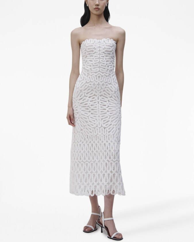 Simkhai Mouwloze midi-jurk Wit