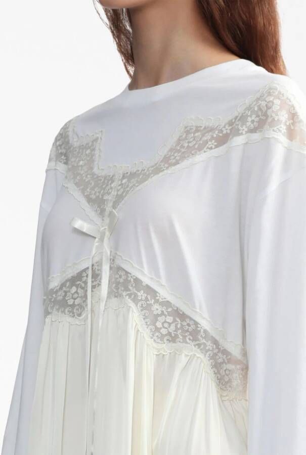 Simone Rocha Asymmetrische jurk Wit