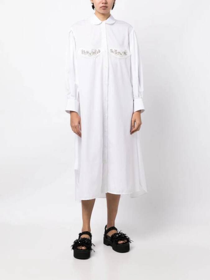 Simone Rocha Blousejurk met kristallen Wit