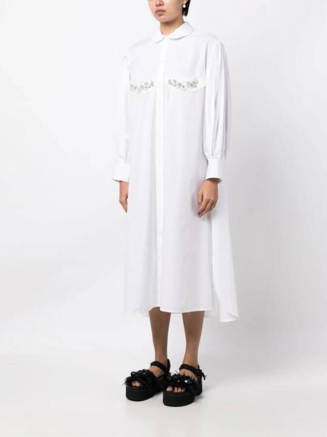 Simone Rocha Blousejurk met kristallen Wit