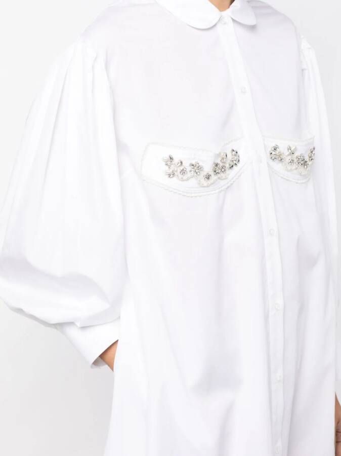 Simone Rocha Blousejurk met kristallen Wit