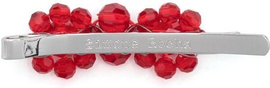 Simone Rocha Haarclip versierd met kristal Rood